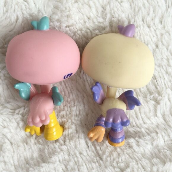 LPS Littlest Pet Shop Ostrich Pink #2348 Biege Purple #1826 Bobblehead Toy - Picture 2 of 4